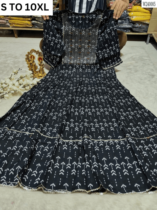 Readymade long gown full flair S TO 10XL - DESIGN 13 - VASTRA COLLECTIONVASTRA COLLECTION