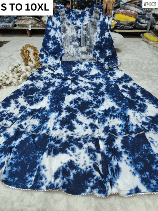 Readymade long gown full flair S TO 10XL - DESIGN 31 - VASTRA COLLECTIONVASTRA COLLECTION